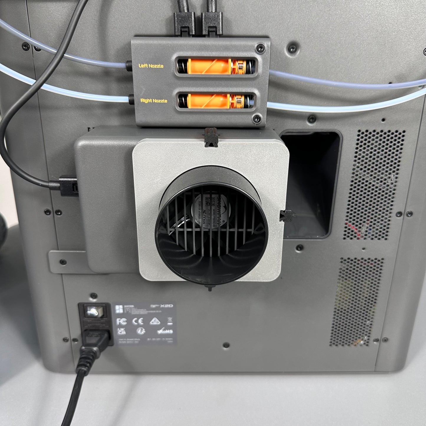 Bambu Lab X2D Vent Duct Adapter for External Filtration